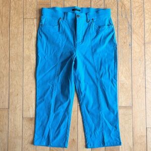 Simon Chang Bright Blue Capris Size 14